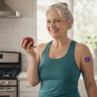 Sarah smiling after using Purisaki patches, shares her experience with reduced cravings and better daily control